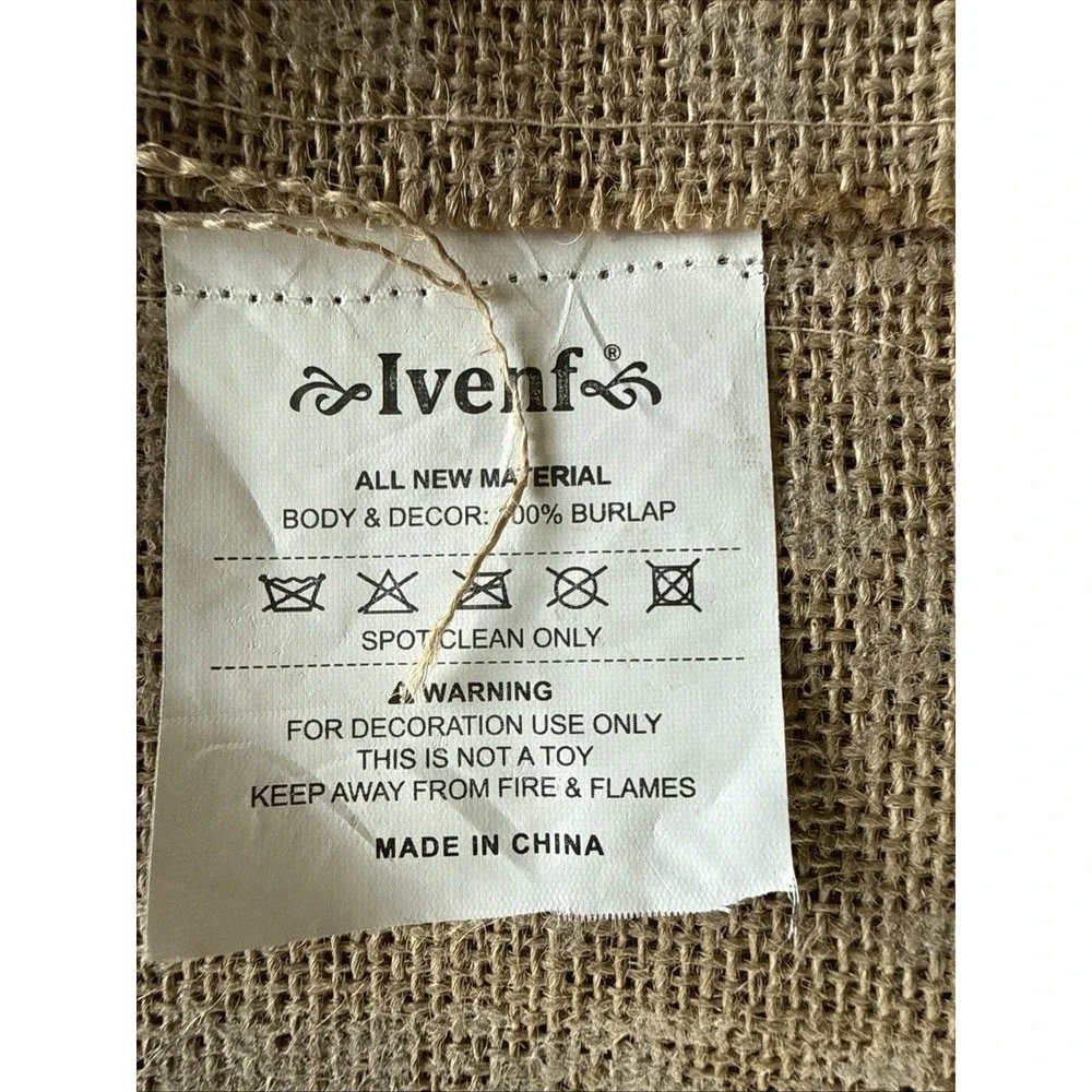 Ivenf Christmas Tree Skirt, 24 inches‎ Small Plain Burlap Tree Skirt